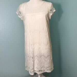 Charlotte Russe White Lace Sheath Dress